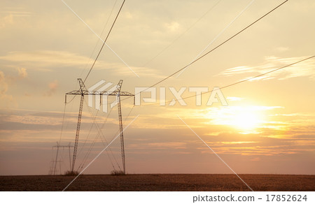 Electricity, high voltage power lines 17852624