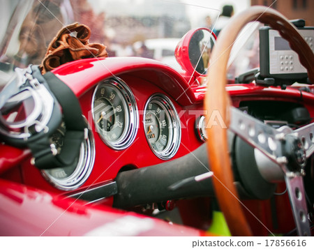 Vintage car dashboard 17856616