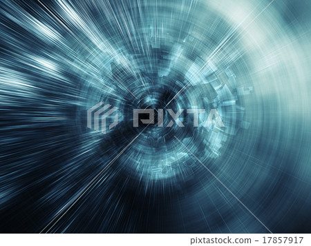 Abstract blue digital background, blurred tunnel Abstract blue digital background, blurred tunnel 17857917