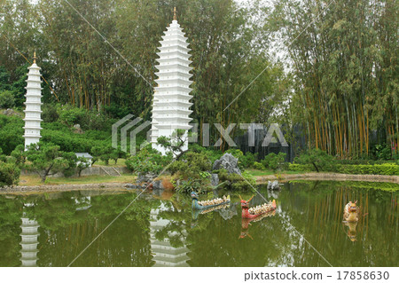 Model of Dali Pagodas in Yunnan at Shenzhen 17858630
