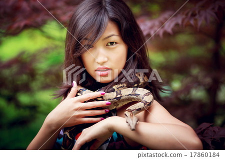 Woman with snake 17860184