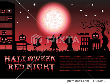 Halloween Red Night Poster - Stock Illustration [17860422] - PIXTA
