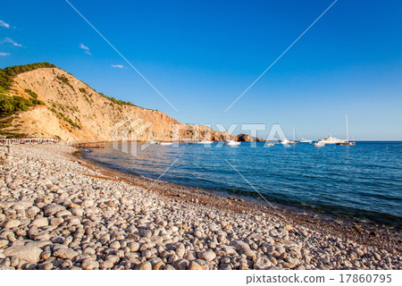 Pebbly beach of Ibiza 17860795
