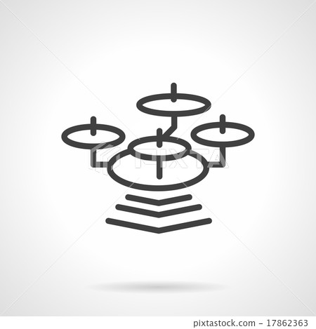 Simple line drone vector icon - Stock Illustration [17862363] - PIXTA