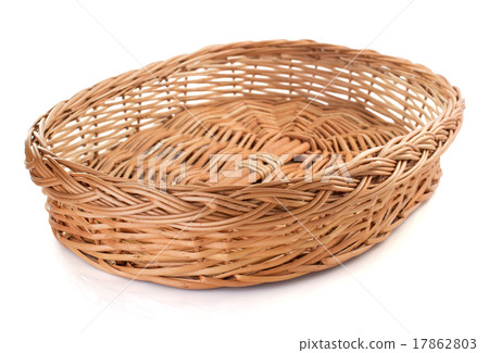wicker basket isolated on white 17862803