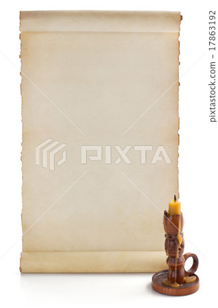parchment scroll isolated on white parchment scroll isolated on white 17863192