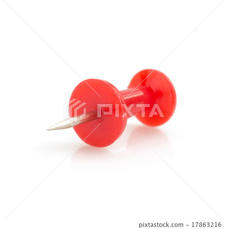 pushpin on white background 17863216