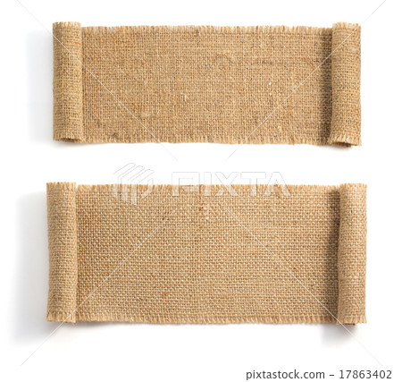 burlap hessian sacking isolated on white 17863402