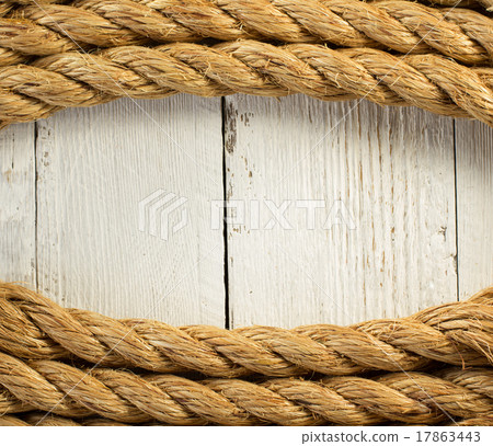 ship rope on wood ship rope on wood 17863443