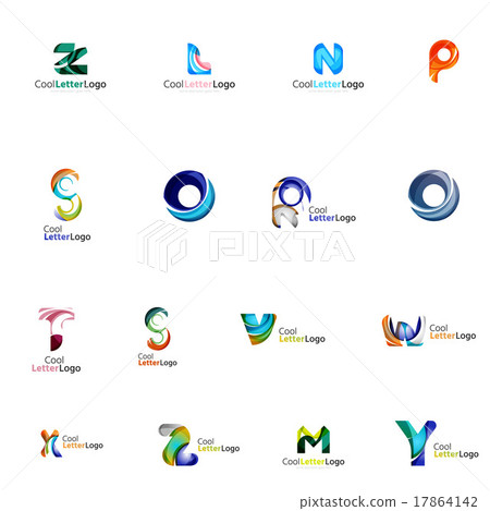 Set of colorful abstract letter corporate logos Set of colorful abstract letter corporate logos 17864142