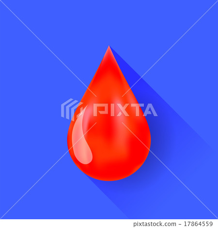 Single Blood Drop Single Blood Drop 17864559