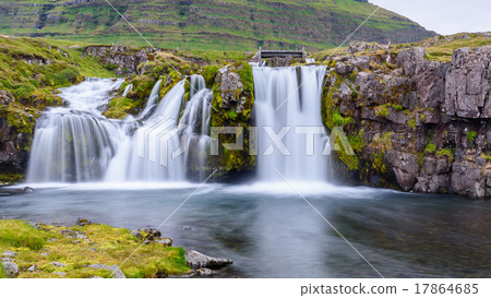 Waterfall at Kirkjufell mountain, Iceland 17864685