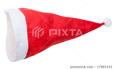 empty red santa hat isolated on white background 17865343