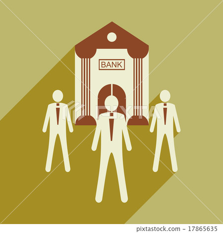 Flat design modern vector illustration icon Bank 17865635