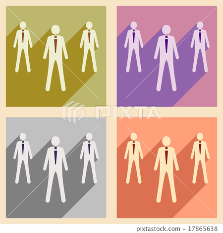 Modern flat icons vector collection with shadow 17865638