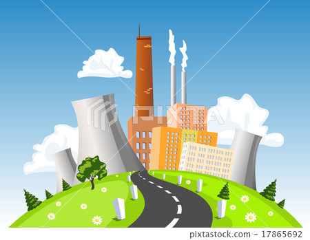 Factory, electrical generating plant Factory, electrical generating plant 17865692