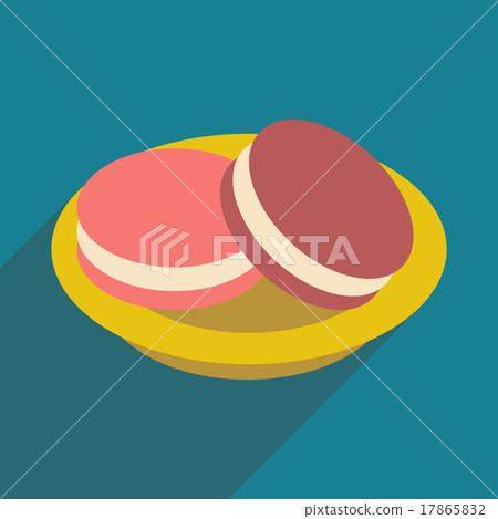 Flat with shadow icon and mobile application ice 17865832