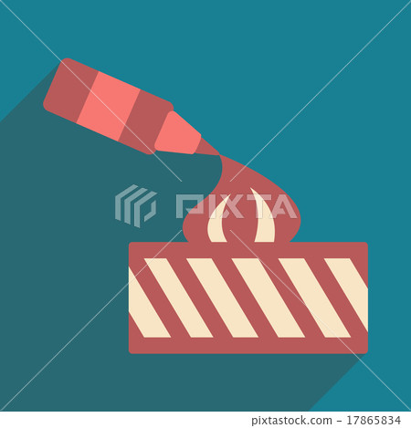 Flat with shadow icon and mobile application ice 17865834