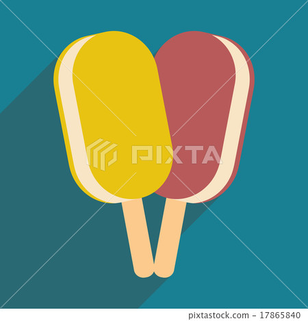 Flat with shadow icon and mobile application ice 17865840