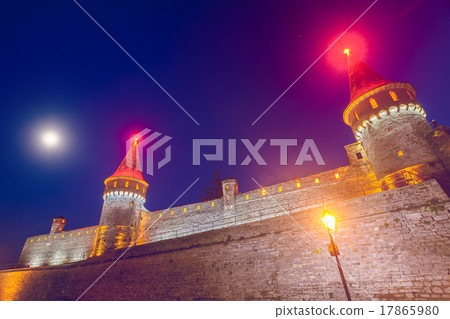 old castle night view old castle night view 17865980