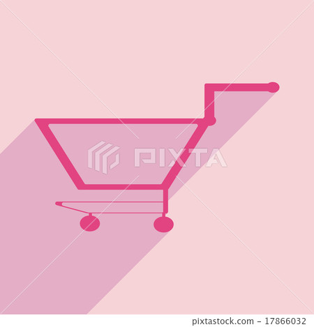 Flat with shadow icon and mobile application - Stock Illustration ...