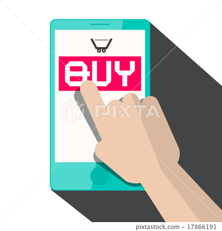 Flat Design Vector Hand Touching Smart Phone Flat Design Vector Hand Touching Smart Phone 17866191