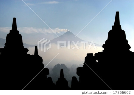 Borobudur Temple in  Central Java, Indonesia. 17866602