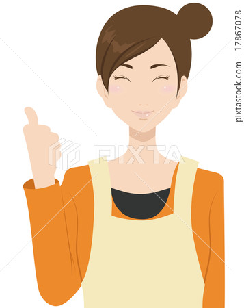 A woman in an apron - Stock Illustration [17867078] - PIXTA