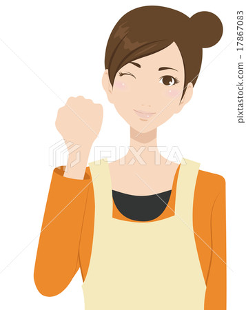 A woman in an apron A woman in an apron 17867083