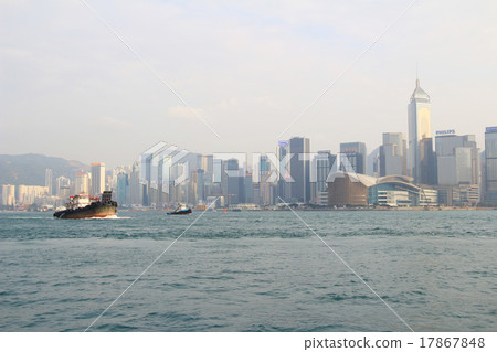 the harbour of Hong Kong at daytime the harbour of Hong Kong at daytime 17867848