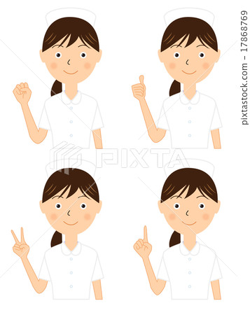 Illustration of sign of female nurse's hand 17868769