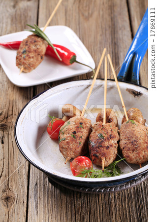 Minced meat kebabs 17869111