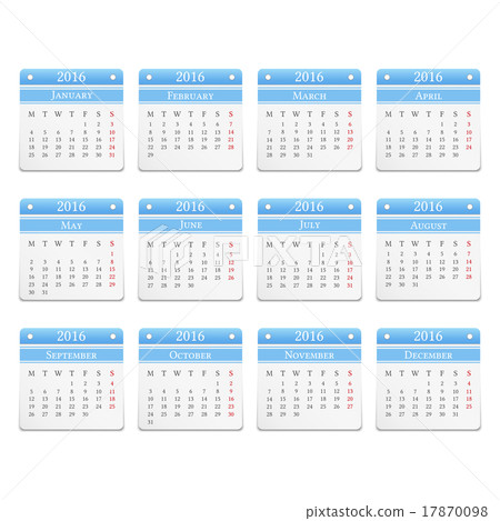 2016 Calendar 2016 Calendar 17870098