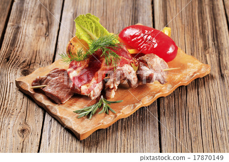 Venison souvlaki and bacon strip Venison souvlaki and bacon strip 17870149