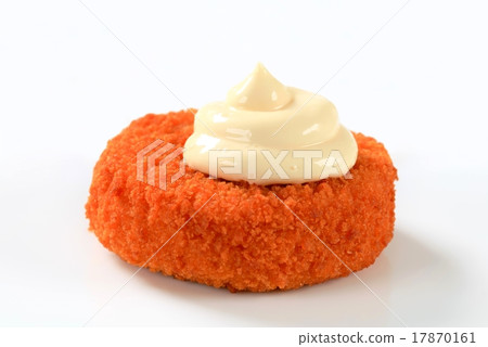 Fried cheese with mayonnaise 17870161
