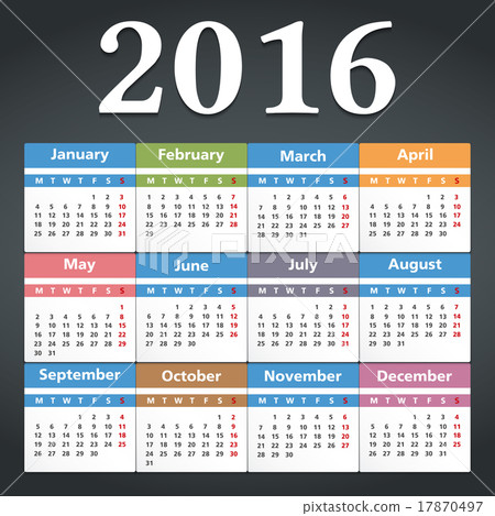 2016 Calendar 17870497