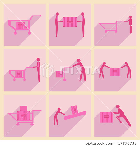 Flat with shadow concept and mobile application Flat with shadow concept and mobile application 17870733