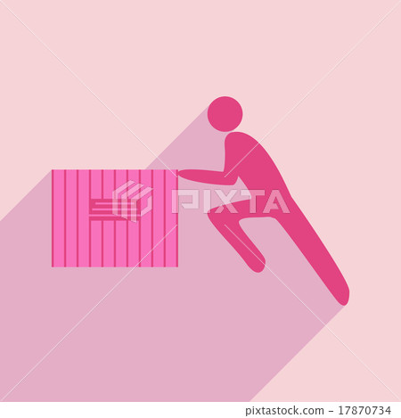 Flat with shadow icon and mobile application 17870734
