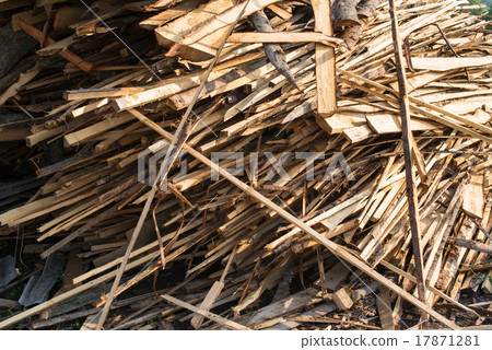 Pile of raw planks of coniferous wood Pile of raw planks of coniferous wood 17871281