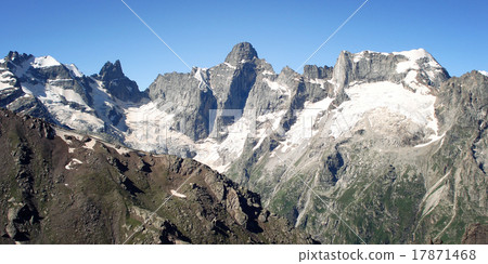 High mountains vintage effect. Distant Peaks. 17871468