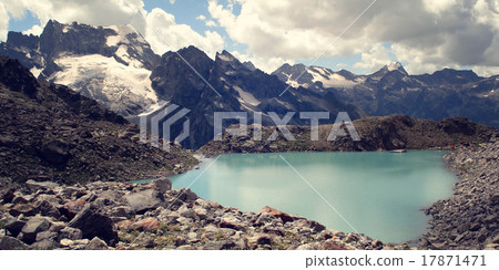 View of Distant Peaks. Blue water. Alpine lake. 17871471