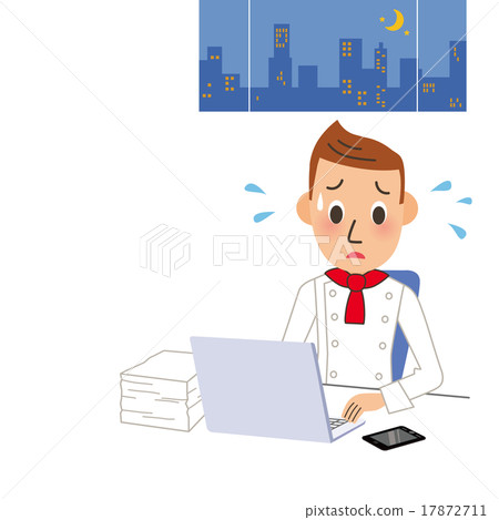 Late night computer and cook Late night computer and cook 17872711