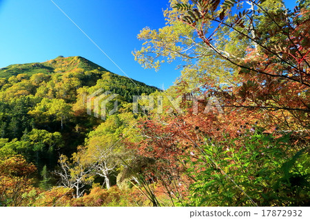 A butterfly mountain seen from the climbing path to Kotono-dake · butterfly spear 17872932