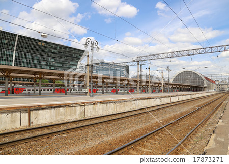 Train on Kiyevskaya railway station,Moscow, Russia 17873271