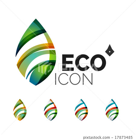 Set of abstract eco leaf icons, business logotype Set of abstract eco leaf icons, business logotype 17873485
