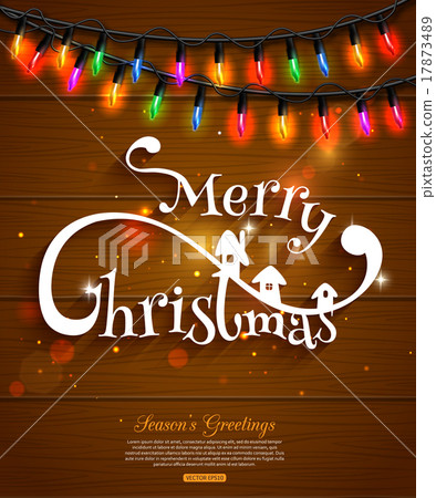 Merry Christmas typographical background and Merry Christmas typographical background and 17873489