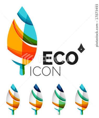 Set of abstract eco leaf icons, business logotype Set of abstract eco leaf icons, business logotype 17873493