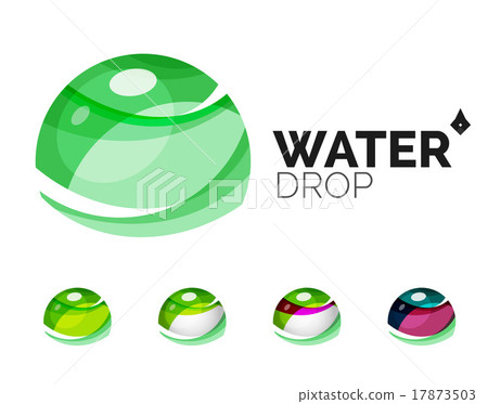 Set of abstract eco water icons, business logotype Set of abstract eco water icons, business logotype 17873503