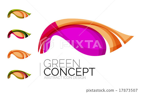 Set of abstract eco plant icons, business logotype 17873507