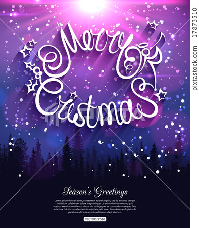 Merry christmas caligraphic background with 17873510